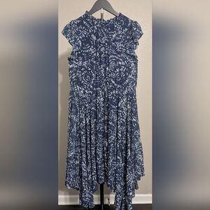 Maurices Navy and White Womens Dress